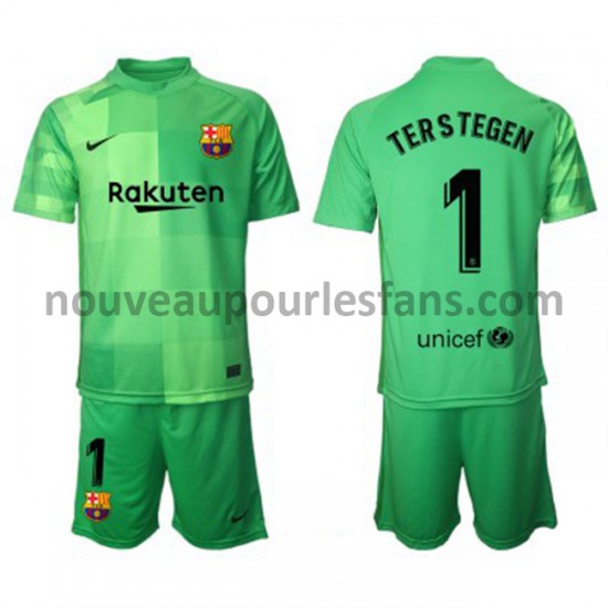 Maillot FC Barcelone Gardien Ter Stegen 1 Enfant Tenue 3ème 2021-2022 Manche Courte