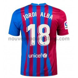 Maillot FC Barcelone Jordi Alba 18 Tenue Domicile 2021-2022 Manche Courte