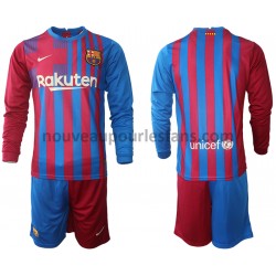 Maillot FC Barcelone Enfant Tenue Domicile 2021-2022 Manche Longue