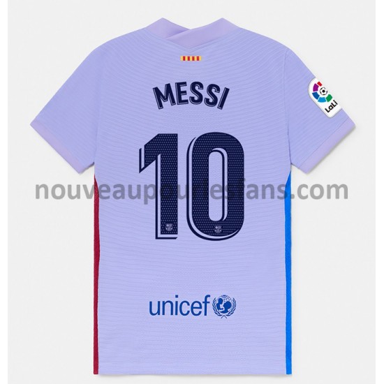 Maillot FC Barcelone Lionel Messi 10 Tenue Extérieur 2021-2022 Manche Courte
