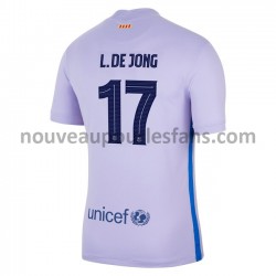 Maillot FC Barcelone Luke De Jong 17 Tenue Extérieur 2021-2022 Manche Courte