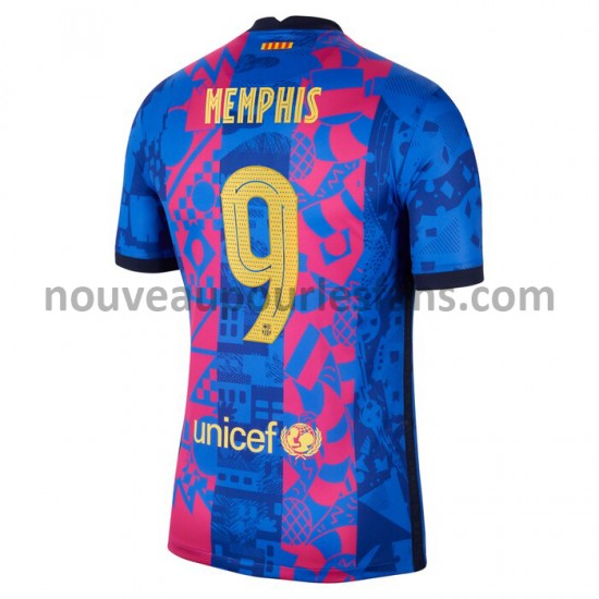 Maillot FC Barcelone Memphis Depay 9 Tenue 3ème 2021-2022 Manche Courte