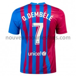 Maillot FC Barcelone O. Dembele 7 Tenue Domicile 2021-2022 Manche Courte