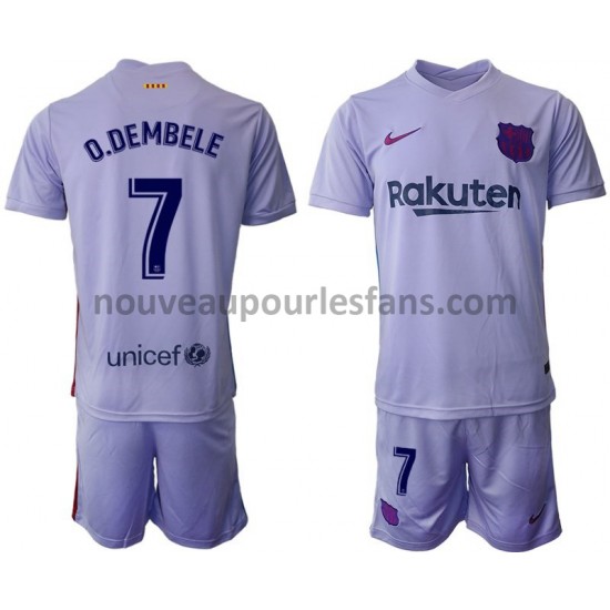 Maillot FC Barcelone O.Dembele 7 Enfant Tenue Extérieur 2021-2022 Manche Courte