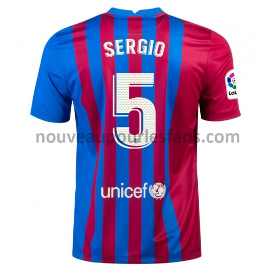 Maillot FC Barcelone Sergio Busquets 5 Tenue Domicile 2021-2022 Manche Courte