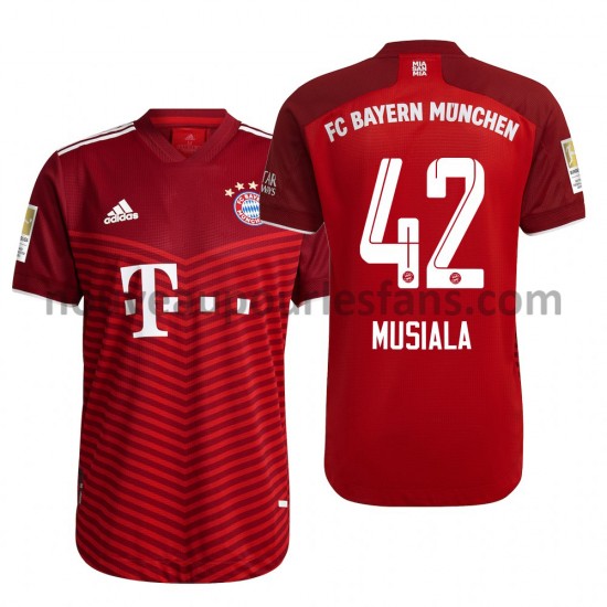 Maillot Bayern Munich Jamal Musiala 42 Tenue Domicile 2021-2022 Manche Courte