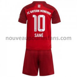 Maillot Bayern Munich Leroy Sane 10 Enfant Tenue Domicile 2021-2022 Manche Courte