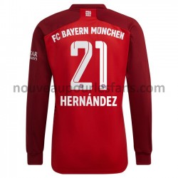 Maillot Bayern Munich Lucas Hernandez 21 Tenue Domicile 2021-2022 Manche Longue