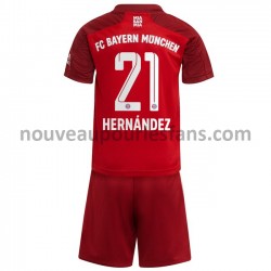 Maillot Bayern Munich Lucas Hernandez 21 Enfant Tenue Domicile 2021-2022 Manche Courte
