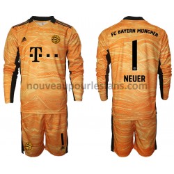 Maillot Bayern Munich Manuel Neuer 1 Gardien Enfant Tenue Domicile 2021-2022 Manche Longue