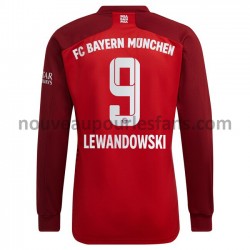 Maillot Bayern Munich Robert Lewandowski 9 Tenue Domicile 2021-2022 Manche Longue