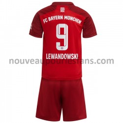 Maillot Bayern Munich Robert Lewandowski 9 Enfant Tenue Domicile 2021-2022 Manche Courte