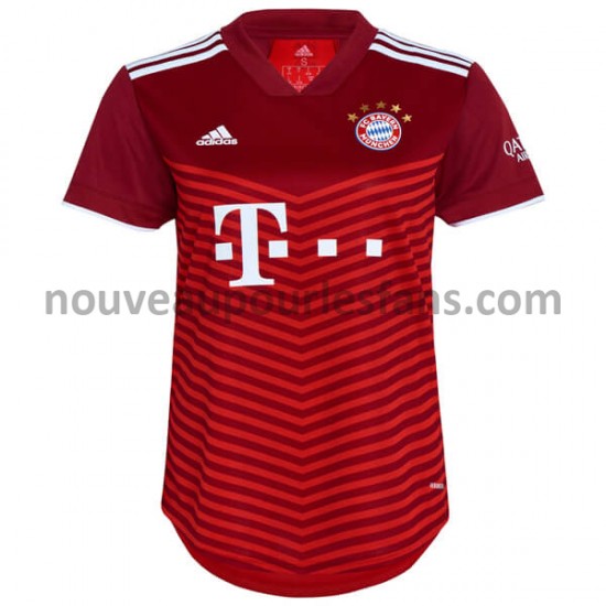 Maillot Bayern Munich Femme Tenue Domicile 2021-2022 Manche Courte