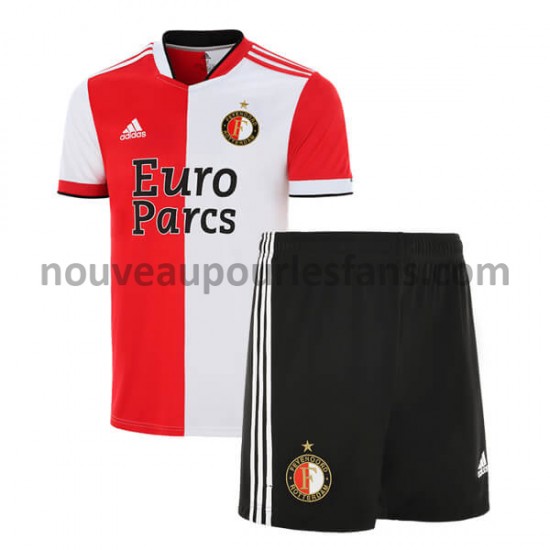 Maillot Feyenoord Rotterdam Enfant Tenue Domicile 2021-2022 Manche Courte