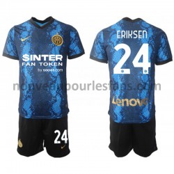 Maillot Inter Milan Christian Eriksen 24 Enfant Tenue Domicile 2021-2022 Manche Courte