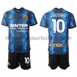 Maillot Inter Milan Lautaro Martinez 10 Enfant Tenue Domicile 2021-2022 Manche Courte