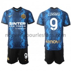 Maillot Inter Milan Romelu Lukaku 9 Enfant Tenue Domicile 2021-2022 Manche Courte