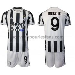 Maillot Juventus Alvaro Morata 9 Enfant Tenue Domicile 2021-2022 Manche Courte