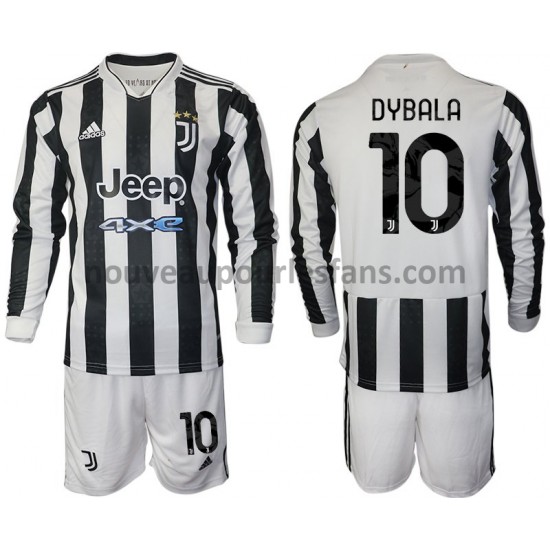 Maillot Juventus Dybala 10 Enfant Tenue Domicile 2021-2022 Manche Longue
