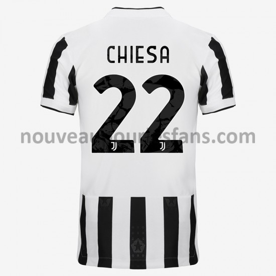 Maillot Juventus Federico Chiesa 22 Tenue Domicile 2021-2022 Manche Courte