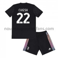 Maillot Juventus Federico Chiesa 22 Enfant Tenue Extérieur 2021-2022 Manche Courte