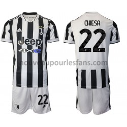 Maillot Juventus Federico Chiesa 22 Enfant Tenue Domicile 2021-2022 Manche Courte