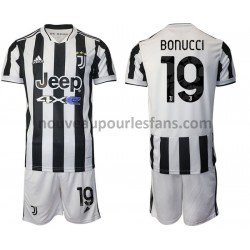 Maillot Juventus Leonardo Bonucci 19 Enfant Tenue Domicile 2021-2022 Manche Courte