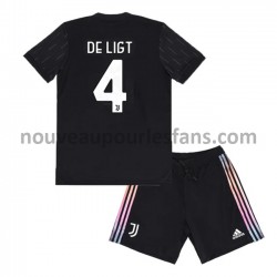 Maillot Juventus Matthijs de Ligt 4 Enfant Tenue Extérieur 2021-2022 Manche Courte
