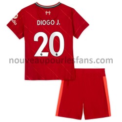 Maillot Liverpool Diogo Jota 20 Enfant Tenue Domicile 2021-2022 Manche Courte