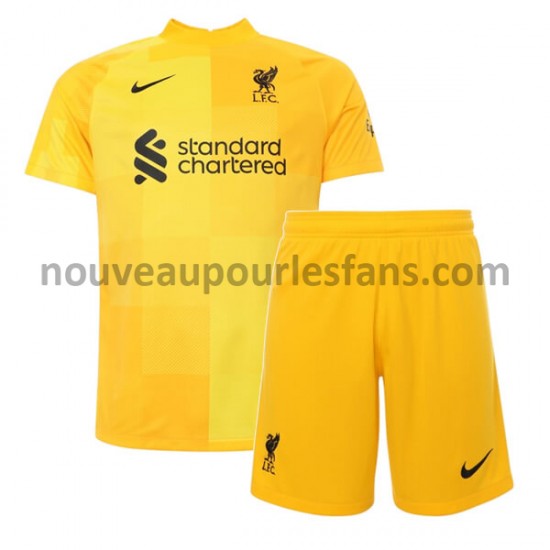 Maillot Liverpool Gardien Enfant Tenue Extérieur 2021-2022 Manche Courte