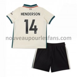 Maillot Liverpool Henderson 14 Enfant Tenue Extérieur 2021-2022 Manche Courte