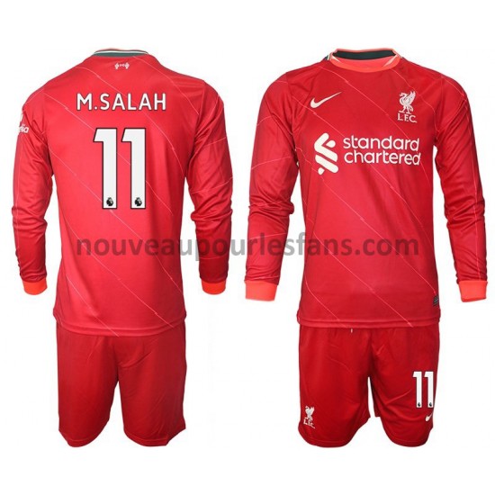 Maillot Liverpool M.Salah 11 Enfant Tenue Domicile 2021-2022 Manche Longue