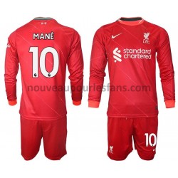 Maillot Liverpool Mane 10 Enfant Tenue Domicile 2021-2022 Manche Longue