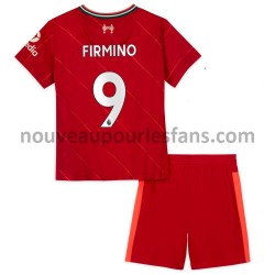 Maillot Liverpool Roberto Firmino 9 Enfant Tenue Domicile 2021-2022 Manche Courte