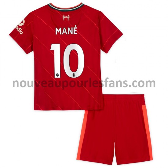 Maillot Liverpool Sadio Mane 10 Enfant Tenue Domicile 2021-2022 Manche Courte