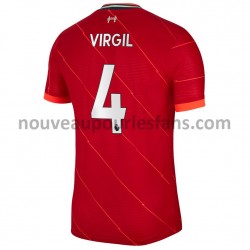Maillot Liverpool Virgil Van Dijk 4 Tenue Domicile 2021-2022 Manche Courte