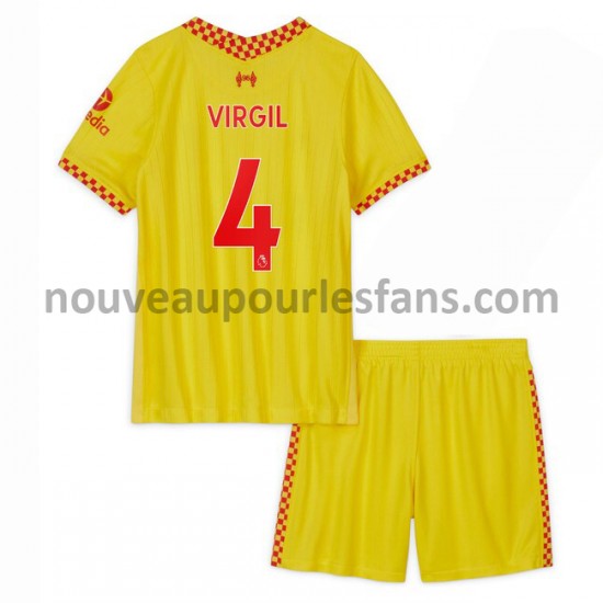 Maillot Liverpool Virgil van Dijk 4 Enfant Tenue 3ème 2021-2022 Manche Courte
