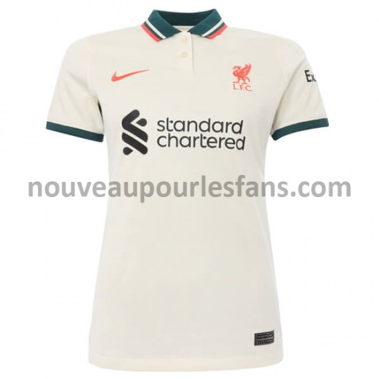 Maillot Liverpool Femme Tenue Extérieur 2021-2022 Manche Courte