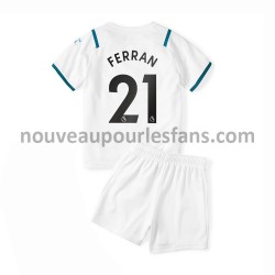 Maillot Manchester City Ferran Torres 21 Enfant Tenue Extérieur 2021-2022 Manche Courte