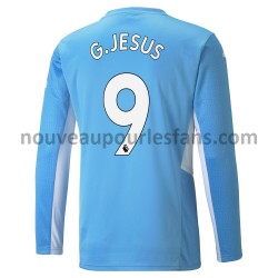 Maillot Manchester City Gabriel Jesus 9 Tenue Domicile 2021-2022 Manche Longue