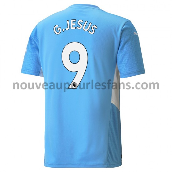 Maillot Manchester City Gabriel Jesus 9 Tenue Domicile 2021-2022 Manche Courte