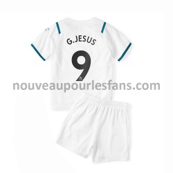 Maillot Manchester City Gabriel Jesus 9 Enfant Tenue Extérieur 2021-2022 Manche Courte