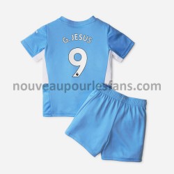 Maillot Manchester City Gabriel Jesus 9 Enfant Tenue Domicile 2021-2022 Manche Courte