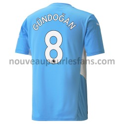 Maillot Manchester City Ilkay Gündogan 8 Tenue Domicile 2021-2022 Manche Courte