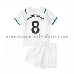 Maillot Manchester City Ilkay Gündogan 8 Enfant Tenue Extérieur 2021-2022 Manche Courte