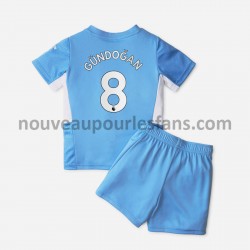 Maillot Manchester City Ilkay Gündogan 8 Enfant Tenue Domicile 2021-2022 Manche Courte