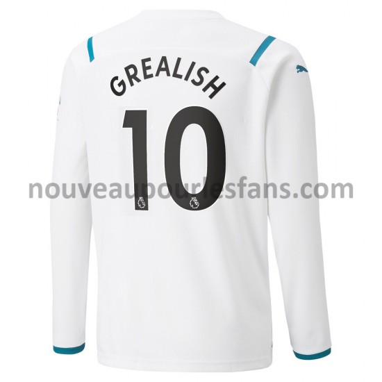 Maillot Manchester City Jack Grealish 10 Tenue Extérieur 2021-2022 Manche Longue