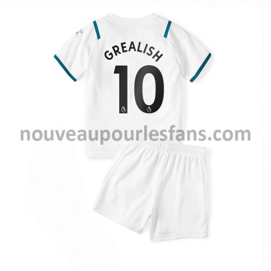 Maillot Manchester City Jack Grealish 10 Enfant Tenue Extérieur 2021-2022 Manche Courte