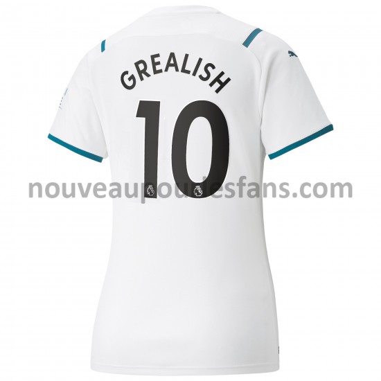 Maillot Manchester City Jack Grealish 10 Femme Tenue Extérieur 2021-2022 Manche Courte