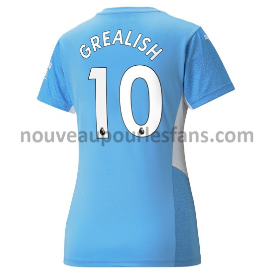 Maillot Manchester City Jack Grealish 10 Damen Tenue Domicile 2021-2022 Manche Courte